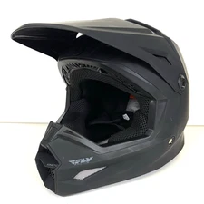 Fly Racing Kinetic Solid Black Matte Helmet Youth Med F73-3470M Excellent Cond