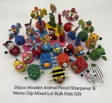 36pcs Wooden Animal Pencil Sharpener & Memo C...