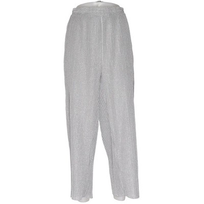 Custommade, Palazzohose, Größe: 38, Silber, Polyester, Streifen, Damen #iDC