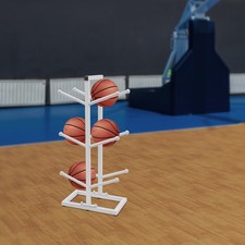 3 Tiers Basketball Organizers Ball Storage Rack Ball Storage for Indoor Outdoor