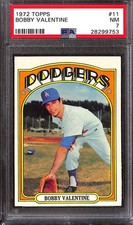 1972 Topps #11 Bobby Valentine PSA 7 NM 28299753 
