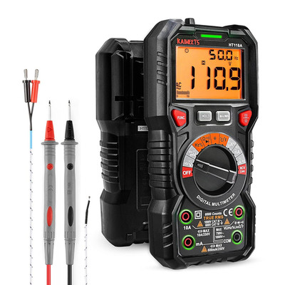 KAIWEETS Digital Multimeter LED-Buchsen Strommessgerät Auto-Range 6000 Zähler