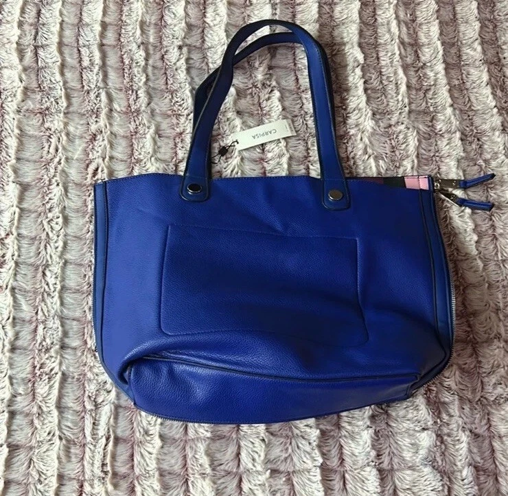 2 сумки в одной вы можете использовать его как темно-синий или положить его наизнанку с молнией - Изображение 3 из 4