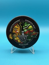 2014 Stanley Cup Playoffs 2nd Round Blackhawks vs Wild NHL Hockey Puck