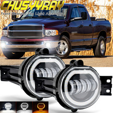 Led Fog Lights Drl For Dodge Ram 1500 Accessories 2002 2003 2004 2005 06-2008