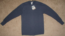 Vintage Duofold Thermal Shirt Double Layer Wool Cotton Nylon NEW Blue USA Made L