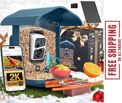 Bird Buddy Smart Bird Feeder With Camera Solar Powered Solar Roof Freship