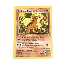 Blaine's Growlithe 62/132 NM 1st Edition, Gym Challenge, WotC Vintage Pokémon TC on eBay