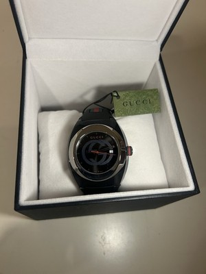 Gucci Sync Unisex Striped Watch 46mm YA137101 Gucci Unisex YA137101 Sync Multicolored Silicone Watch - Bezali main image 4