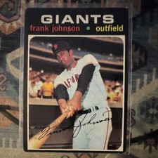 Topps 1971 Frank Johnson #128 San Francisco Giants Autographed MLB Baseball Card