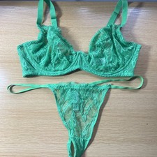 34DD BRA & BRIEF SET~GREEN~PRIMARK~NEW( 379)