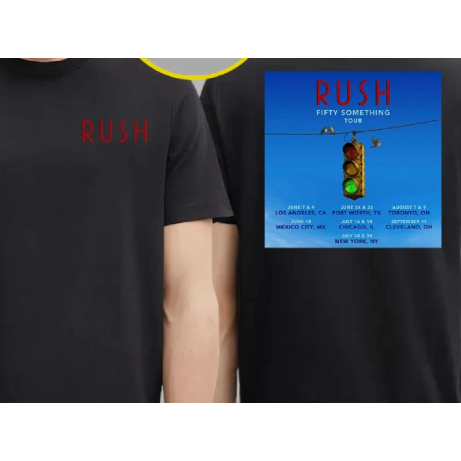 Rush Fifty Something Tour 2026 Dates List 2 Sided Unisex T-Shirt