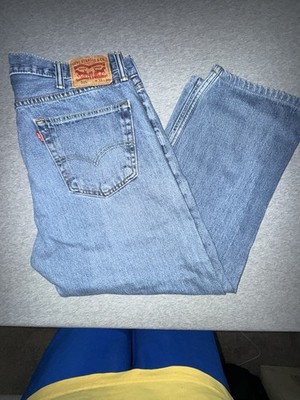 Levi 505 Mens Jeans 38x30* Regular Fit Straight Leg Workwear Inseam Measures 27''