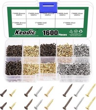 1600Pcs Tiny Nails for Wood Crafts, Small Tiny Nails, 6mm 8mm 10mm Small Nail...