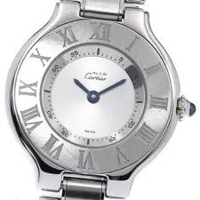 CARTIER Must21 Vantian W10109T2 Silver Dial Quartz Ladies Watch_897416