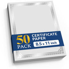 50 Certificate Paper 8.5 x 11 inch for Printi...