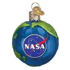 Old World Christmas Glass Blown Ornament for Christmas Tree, NASA Earth