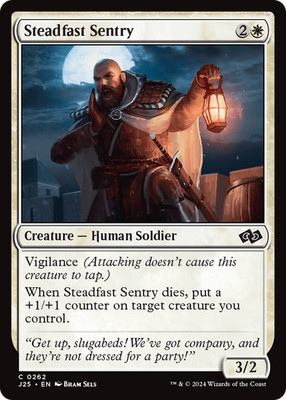 Steadfast Sentry #262 (LP) Foundations Jumpstart J25 Magic MTG