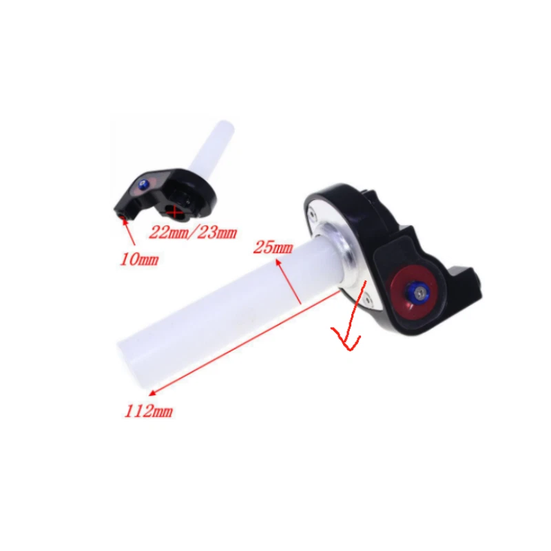 7/8" 22mm Motorcycle Twist Throttle Handle Grip with Cable 50-250CC ATV DirtBike - Image 2 of 4