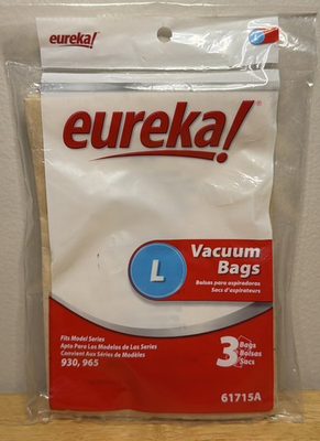 #ad Eureka Vacuum Bags Style L 61715 Canister Series 960 Vacuum Pack of 3 NIP $7.99