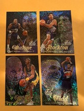 (4) 1997-98 Flair Row 1 Reggie Miller 57 John Stockton 47 K Malone 56 J Kidd 55
