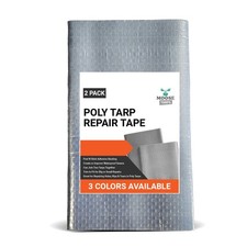2 Pack Tarp Repair Tape 6 x 40 in Polyethylene Patch Silver Tape