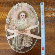 French Bisque Mignonette Doll in  Lovely Paper Box 14cm 5.5in Antique Doll Me