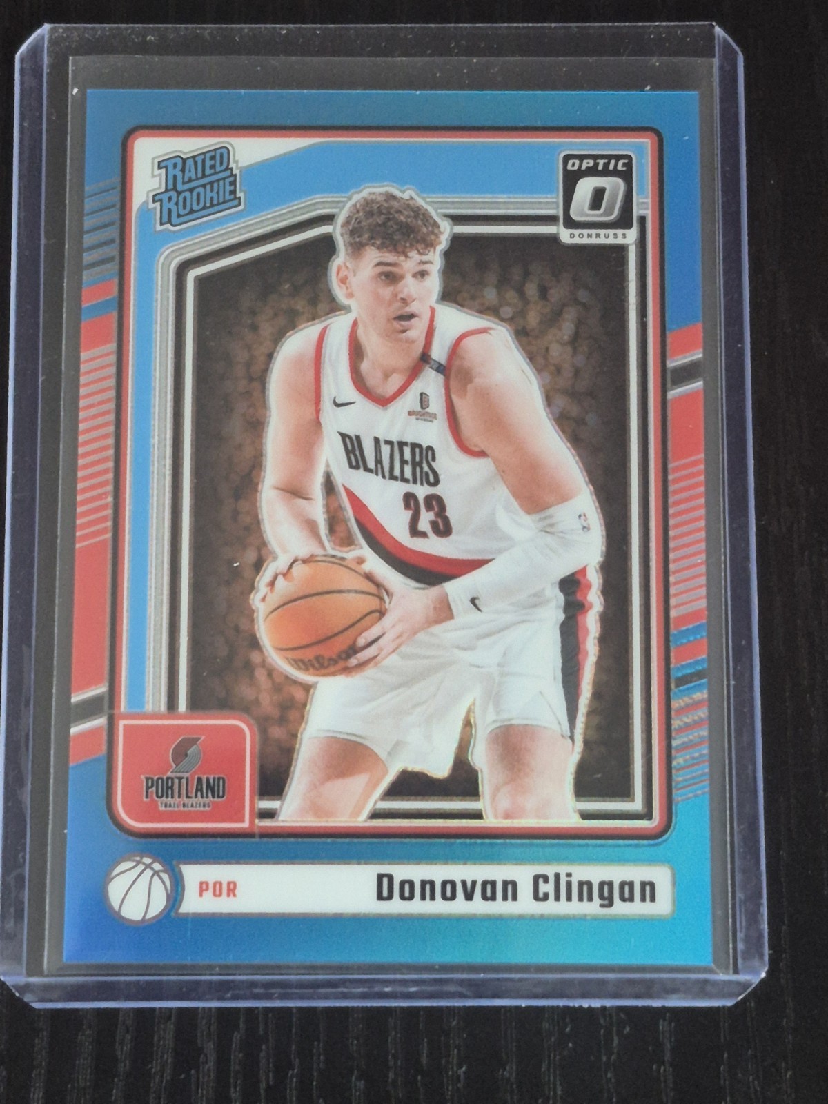 2024-25 Panini Donruss Optic #272 Donovan Clingan Aqua Rated Rookie /225