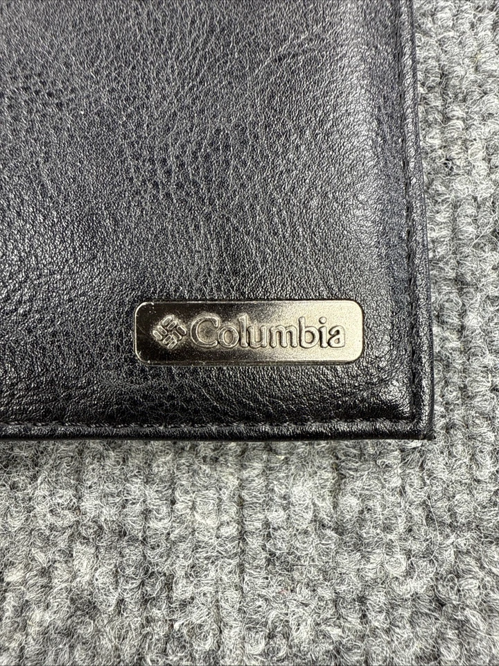 Cartera plegable de cuero negra Columbia para hombre con bloqueo RFID Foto 3 de 4