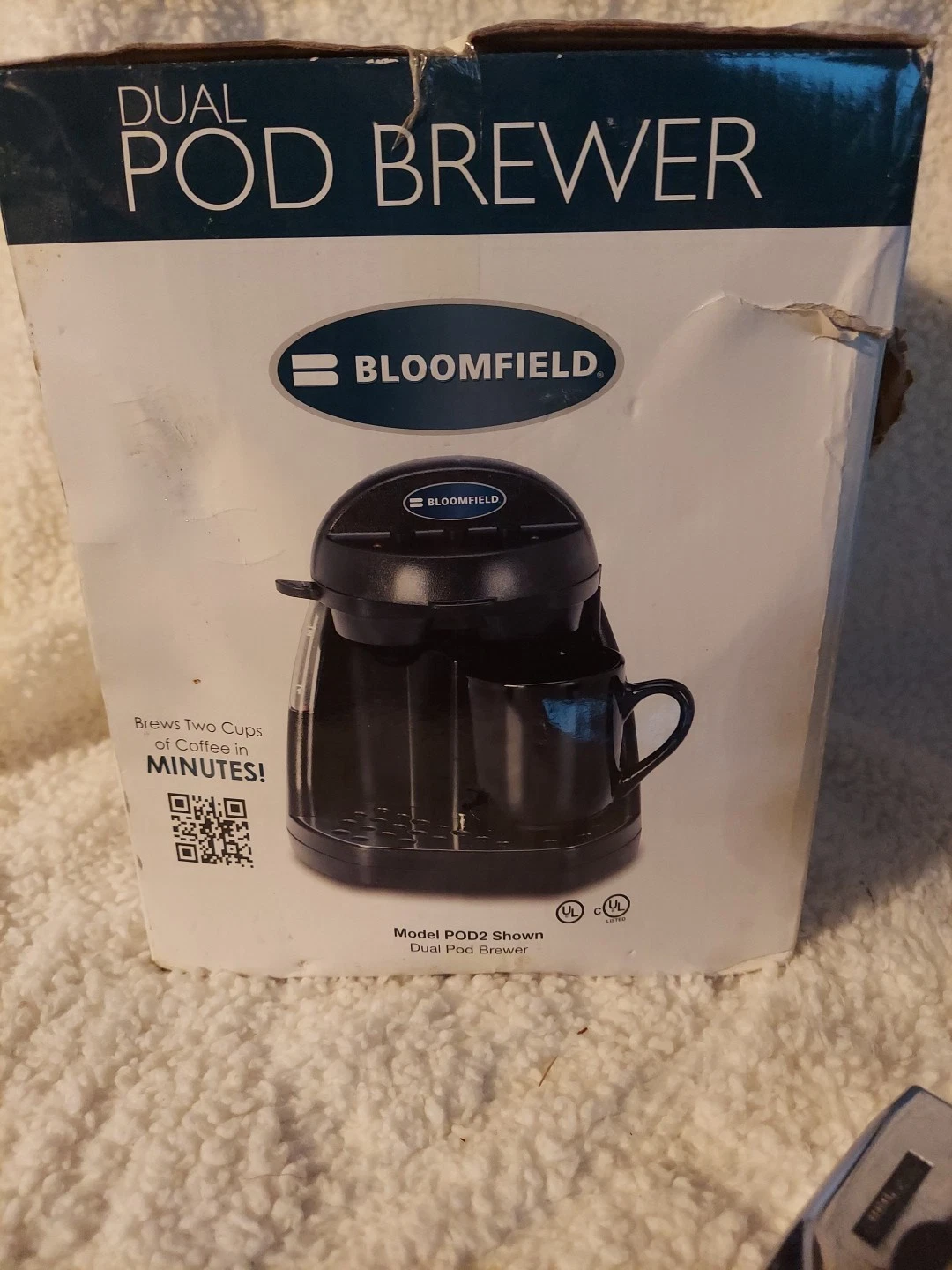 Bloomfield Two Cup Coffee Maker Dual Pod Brewer 4K-POD2 Black New