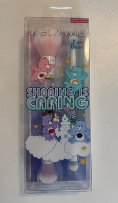 Wet n Wild Care Bears 2 Piece Dual Ended Brush Set Sharing is Caring Limited NEW - Image 1 of 2