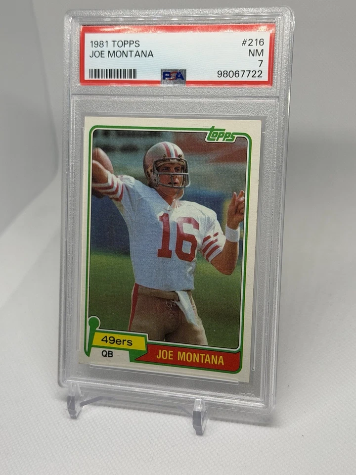 1981 Topps - Joe Montana Rookie RC #216 PSA Near Mint 7, HOF San Francisco 49ers - Image 4 of 4