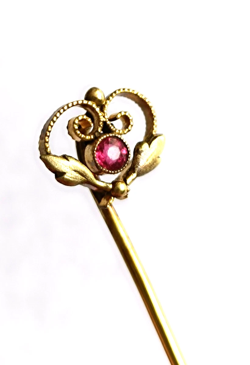 Broche Vintage En Verre - Patte De Fixation - Occasion - Sans Marque - Pièce Unique