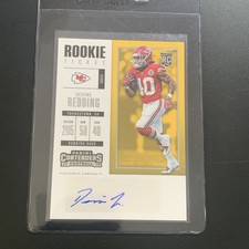 Devine Redding Signed Autographed 2017 Panini Contenders Kansas City Chiefs RC