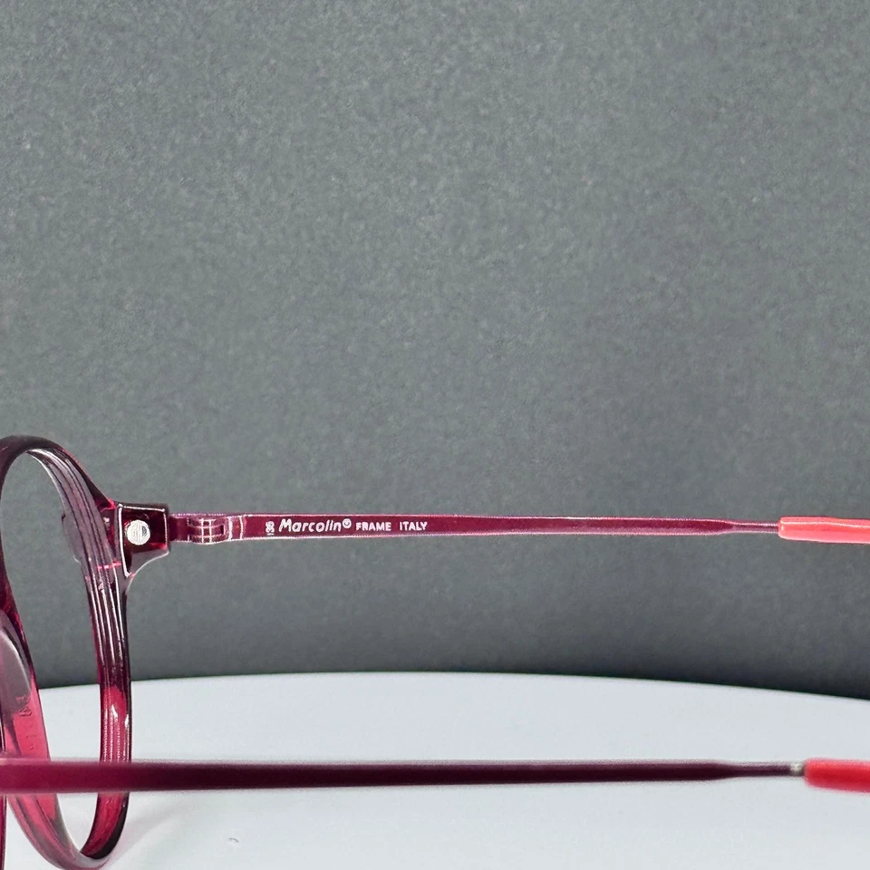 Óculos redondos vermelhos vintage Marchon Marcolin MXP WALDEN 6654/875 SOMENTE ARMAÇÕES - Imagem 4 de 4
