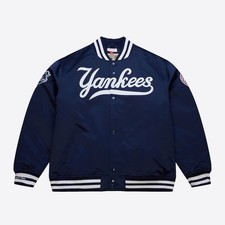 New York Yankees Mitchell Ness 2000 Satin Full-Zip Jacket Dugout Men s S M L