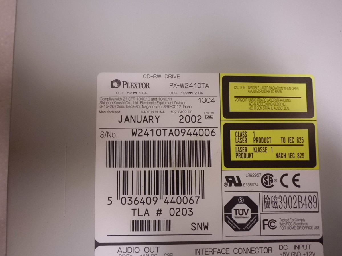 プレクスター PX-W2410TA ＋おまけ PLEXTOR PX-W2410TA CD-RW DRIVE | eBay