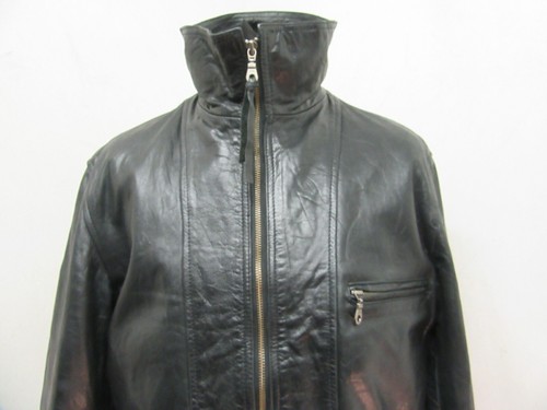 VINTAGE MARLBORO LEATHER HIGHWAYMAN MOTORCYCLE JACKET SIZE XL + QUILT LINER - Picture 3 of 21