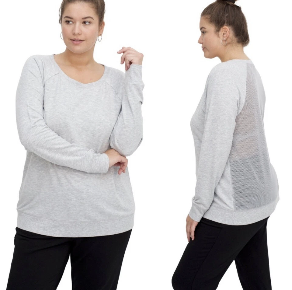 yogalicious pullover mesh back long sleeve soft 