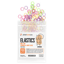 100 Assorted Color Light 3.5 Oz 1/8" Chipmunk Latex Elastic Rubber Bands Braces