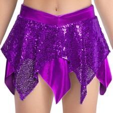 Kids Girl's Skirt Glitter Underskirt Skater Skort Scooter Skirts Asymmetric