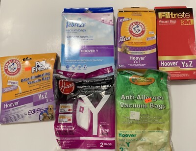 Hoover Y&Z Vacuum Bags and Filtration Bag Never Used 10 bags 1 Filtration Bag