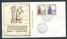 1959 ITALY FDC RE.RU. OIL NO ARRIVAL STAMP - KI1-3