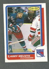 1986-87 OPC O-Pee-Chee Hockey Larry Melnyk #95 NY New York Rangers NM/MT