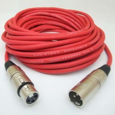 10 m PROFI Mikrofonkabel ADAM HALL K3MMF1000 ROT, XLR 3 pol DMX Mikrofon Kabel