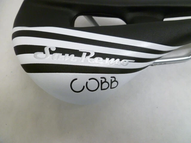 Sillín de bicicleta COBB SAN REMO hueco Chro-Moly riel de asiento blanco y negro - NUEVO Foto 2 de 4