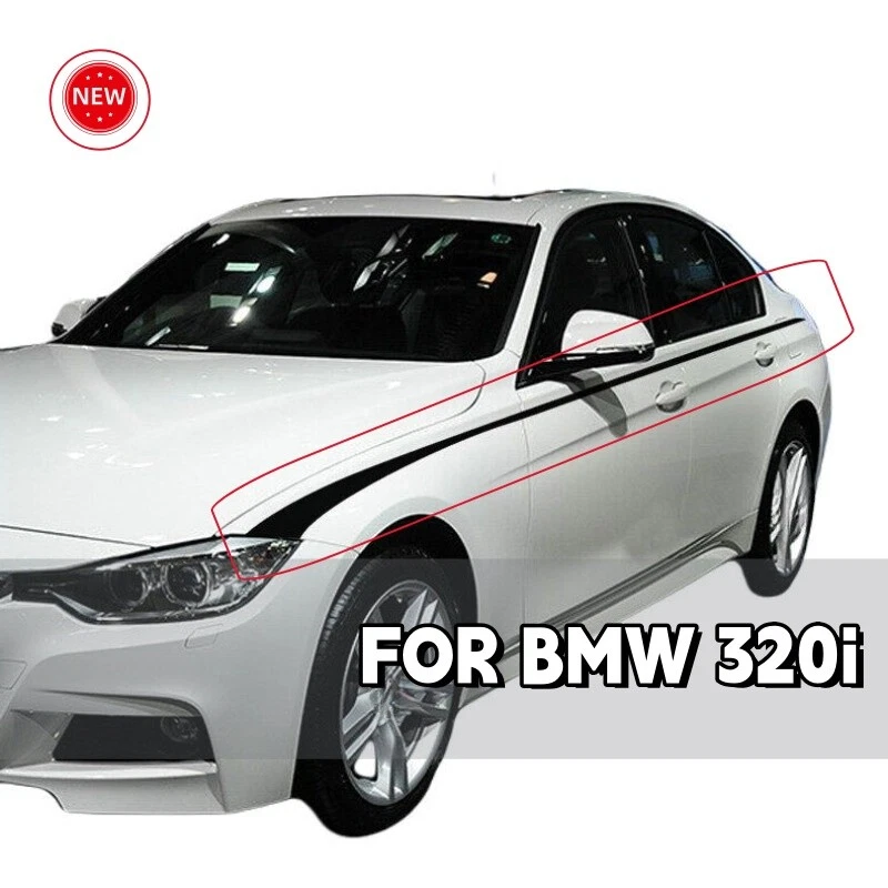 2 PIEZAS Calcomanías de vinilo gráficas de cintura a rayas para coche PARA BMW 320i puerta lateral Foto 2 de 4