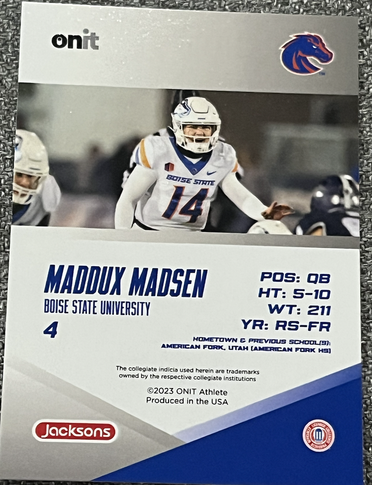 2023 Boise State Football Cards You Pick your Card Complete your Set