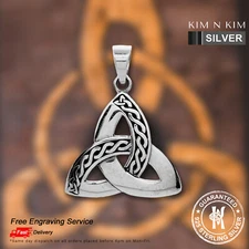 Celtic Triquetra Pendant Necklace ✔️Celtic Knot ✔️925 Silver ✔️Free Engraving