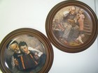 2 Knowles Collector Plates by Norman Rockwell In Wooden Frame.